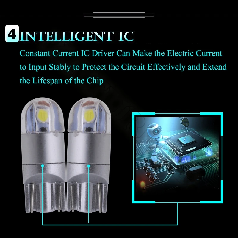 2 шт. Автомобильные светодиодные лампы T10 W5W 168 194 12 В|trunk lamp|trunk lightled trunk light |