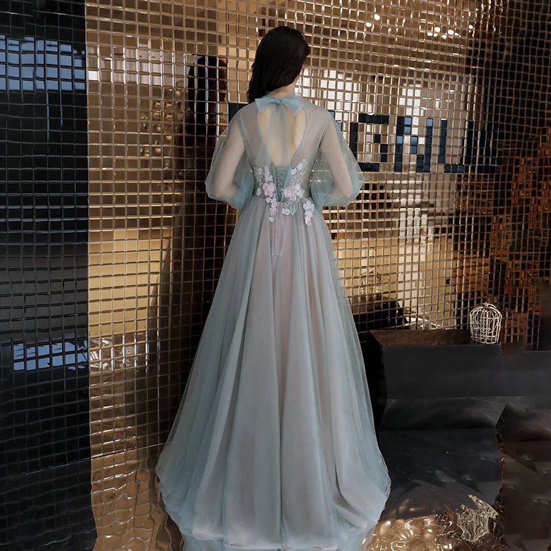 Ruthshen Длинные платье для выпускного вечера с рукавами туфли на высоком