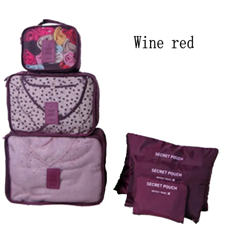 Высокое качество 6 шт./компл. органайзер для одежды путешествий аккуратная сумка