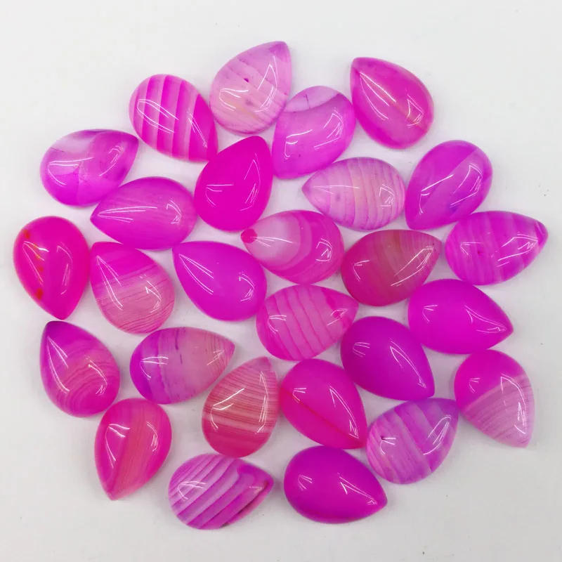 

Wholesale fashion natural rose red striped onyx stone beads 10X14mm teardrop CAB CABOCHON loose bead 50pcs no hole Free shipping