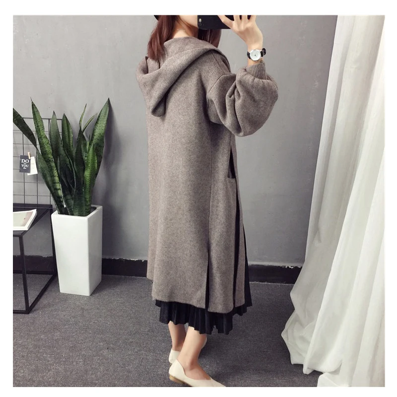 WT005 Harajuku длинный кардиган для девушек весенние модные длинные свитера женщин
