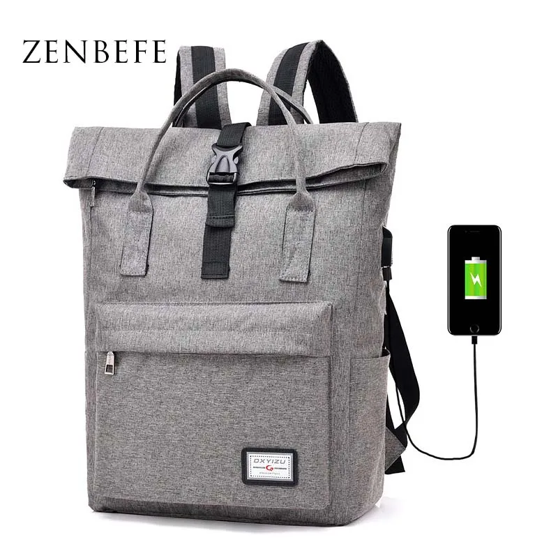 ZENBEFE Новое поступление школьные рюкзаки модный мужской рюкзак дорожный 15