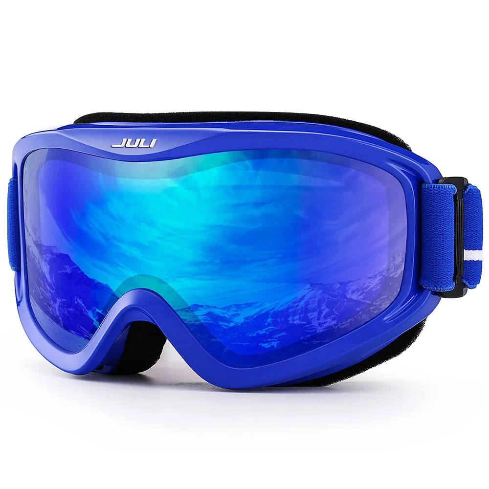 C15 REVO BLUE BLUE Лыжные очки, снежные виды спорта сноуборд над очками очки с анти-туман УФ-защитой двойные линзы для мужчин женщин и молодежи снегоход - Цвет: C15 REVO BLUE BLUE