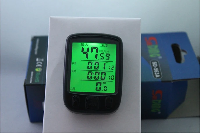 SunDing SD-563A Waterproof Temperature Wired Stopwatch LCD Bicycle Accessories Cycling Bike Speedometer Computer | Спорт и