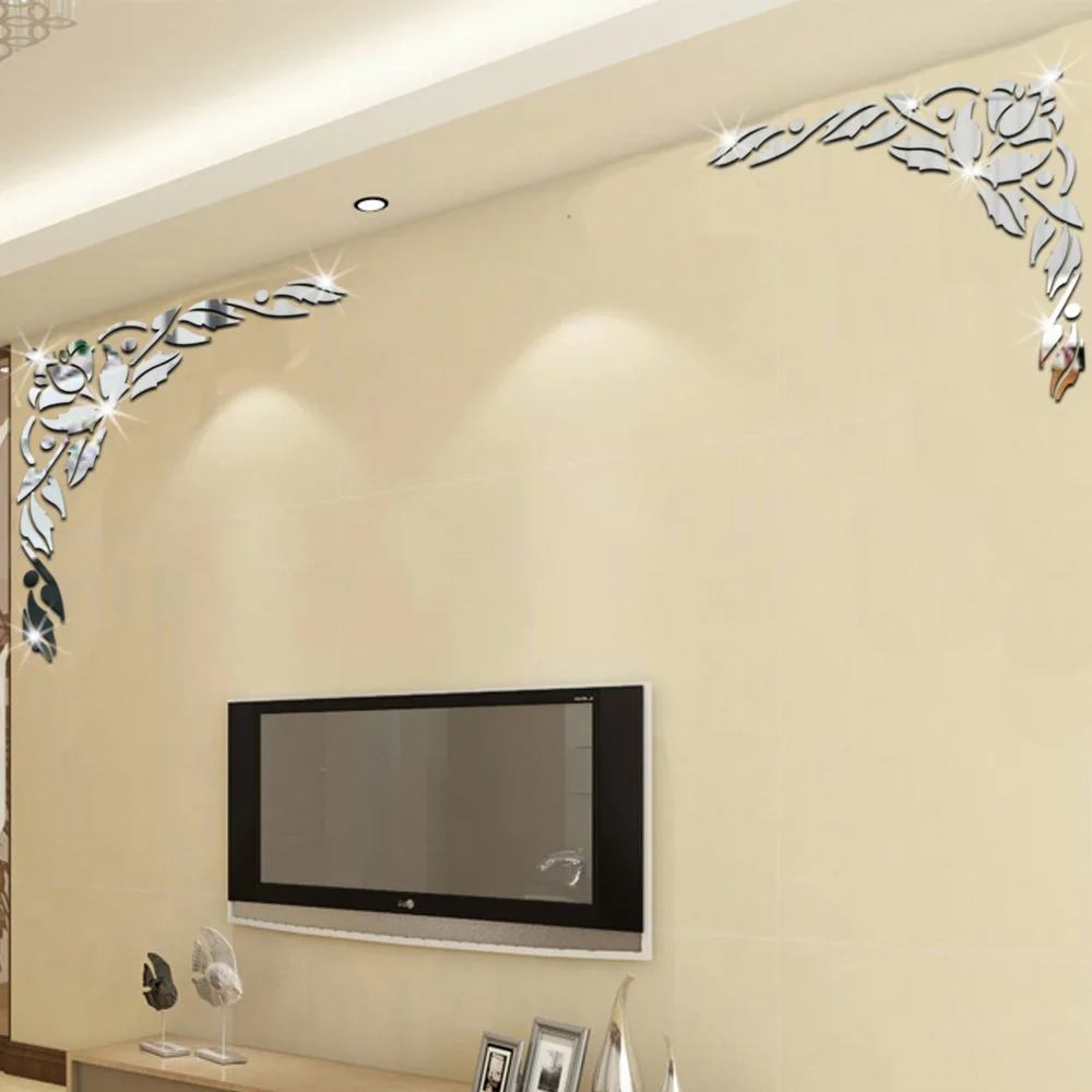 Зеркальные наклейки Funlife декоративные трехмерные зеркальные на двери и окна