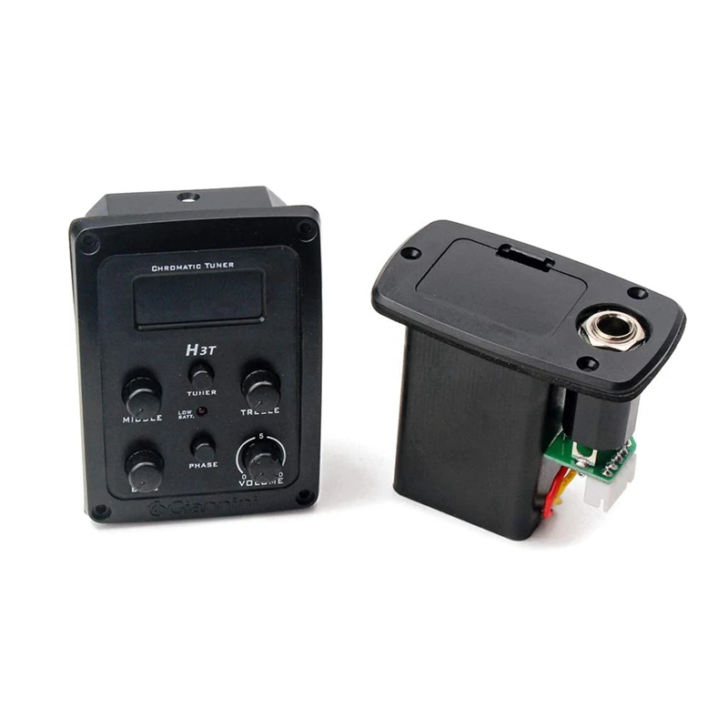 Acoustic Guitar 4-Band Eq Equalizer Preamp Piezo Pickup Tuner With Lcd Display | Спорт и развлечения