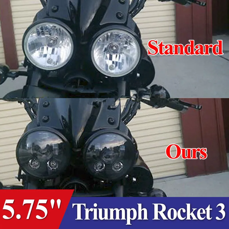 Ракеты 3 Мотоцикл 5 3/4 дюйма фар 75 &quotLed двойной фары для Triumph Скорость/Street Triple thunderbird
