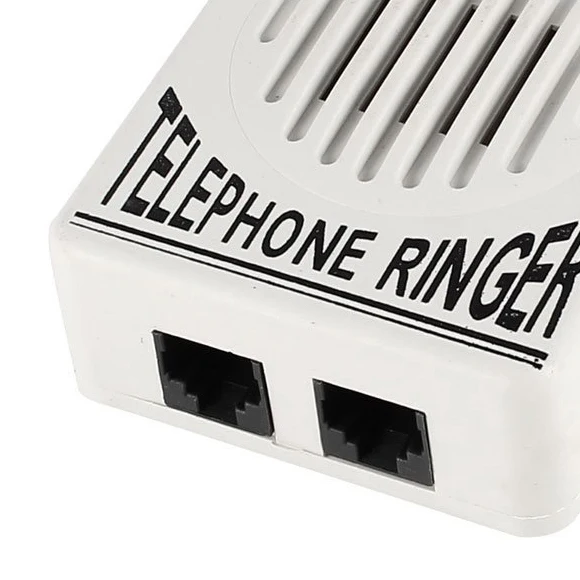 Пластиковый бытовой телефонный кольцевой звуковой усилитель RJ11 6P2C Ringer серый |