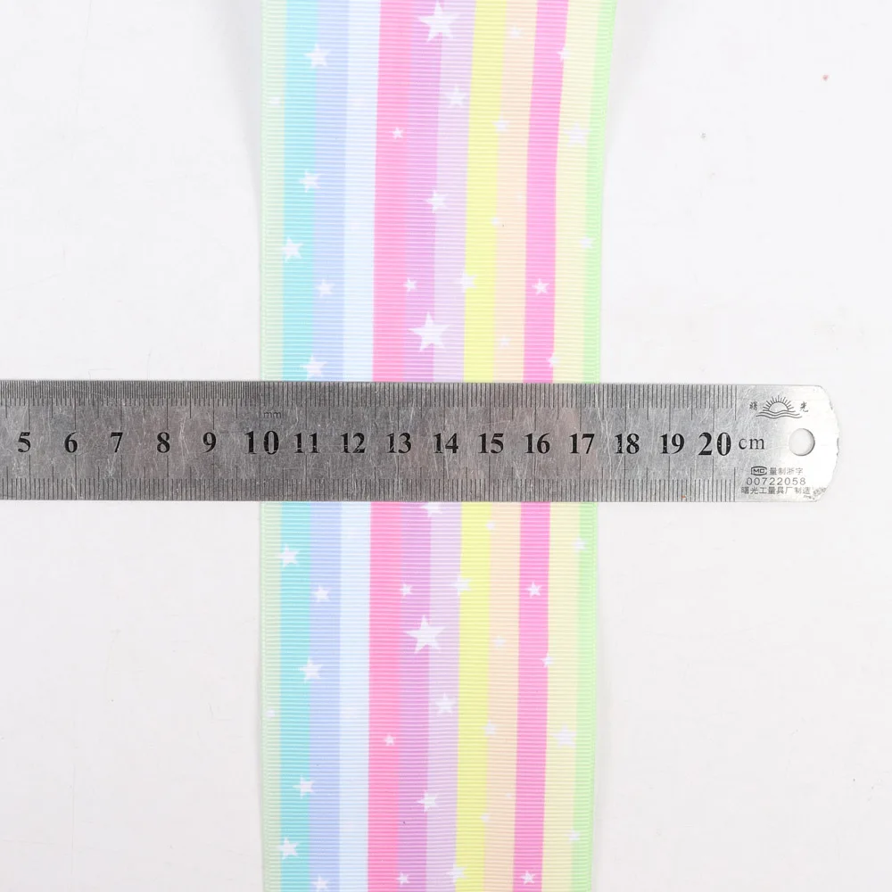 AHB красочные печатные Grosgrain ленты 75 мм ширина 5 ярдов/партия одиночное лицо DIY hairbow
