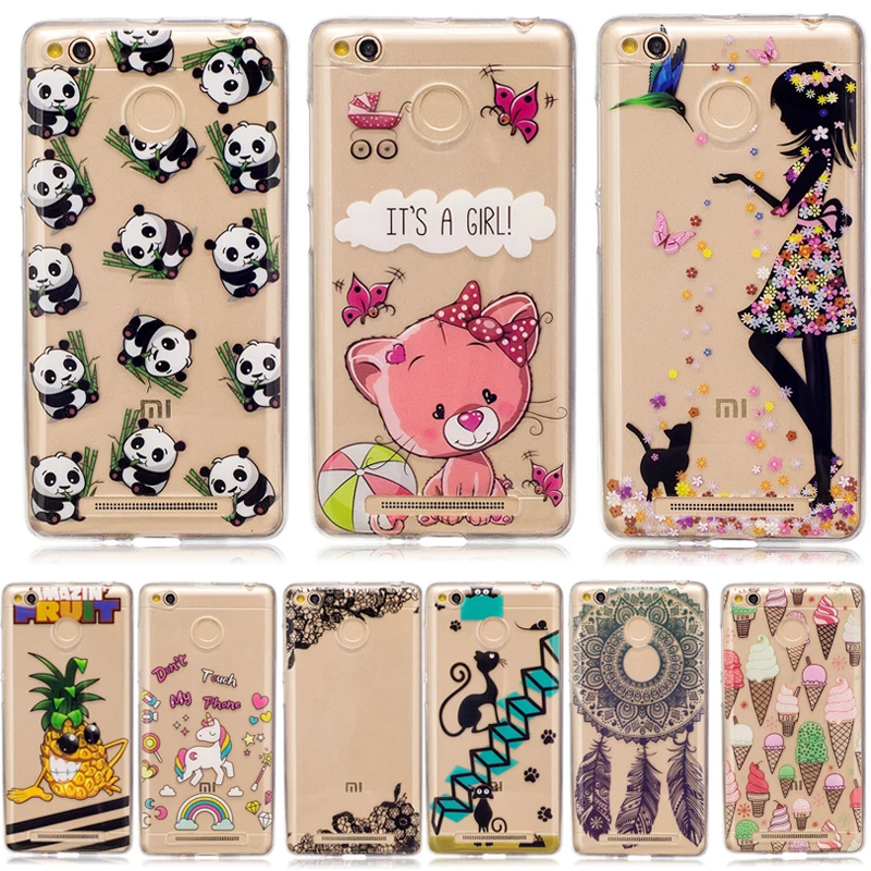 For Xiaomi Redmi 3 Pro / 3S 3X Case Lovely Soft Silicone TPU Cases Mobile Phone Protective Back Cover Coque | Мобильные телефоны и