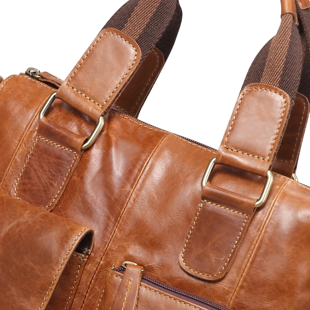 Сумка портфель JOYIR Мужская для ноутбука из натуральной кожи 2019|business messenger bag|business