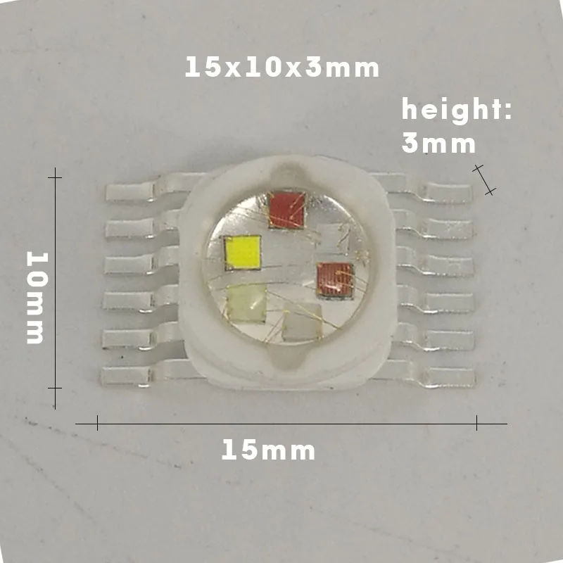 Светодиодные чипы RGBWA + UV 6 в 1 2 шт./лот быстрая доставка 18 Вт