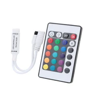dc12v mini 24key remote controller ir rgb led strip dc 12 v 24 key controller for smd 3528 5050 5630 3014 led strip lights