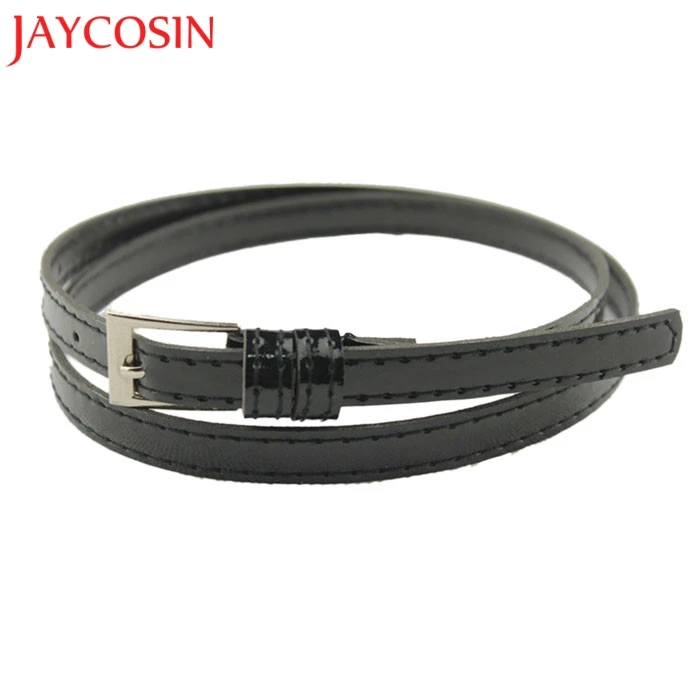 JAYCOSIN Горячая Красивая женская многоцветная однотонная маленькая Конфета Цвет Тонкий кожаный ремень мс ремень Синтетическая кожа z1123