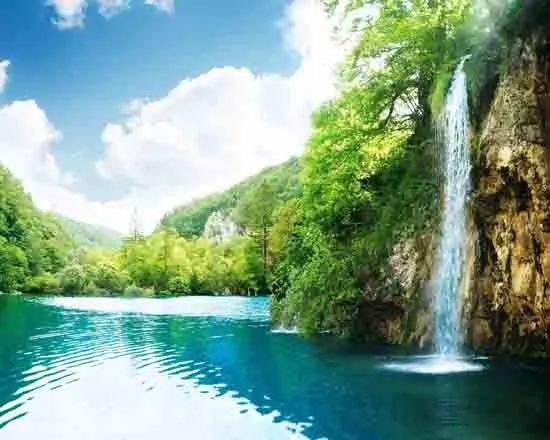 

Needlework Full Drill Embroidery Cross Stitch Scenic Diy Kits Resin Square/round Diamond Painting Waterfall Picture By Numbers