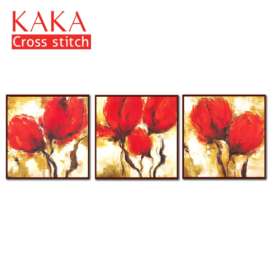 

Cross stitch kits,Embroidery needlework sets with printed pattern,11CT-canvas for Home Decor Painting,Flowers Full NCKF040