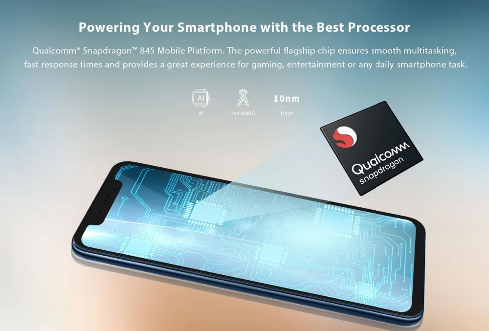 ZTE Axon 9 Pro IP68 водонепроницаемый мобильный телефон 6,21 дюймов 8 ГБ ОЗУ 256 Гб ПЗУ Восьмиядерный Snapdragon 845 4000 мАч NFC Смартфон