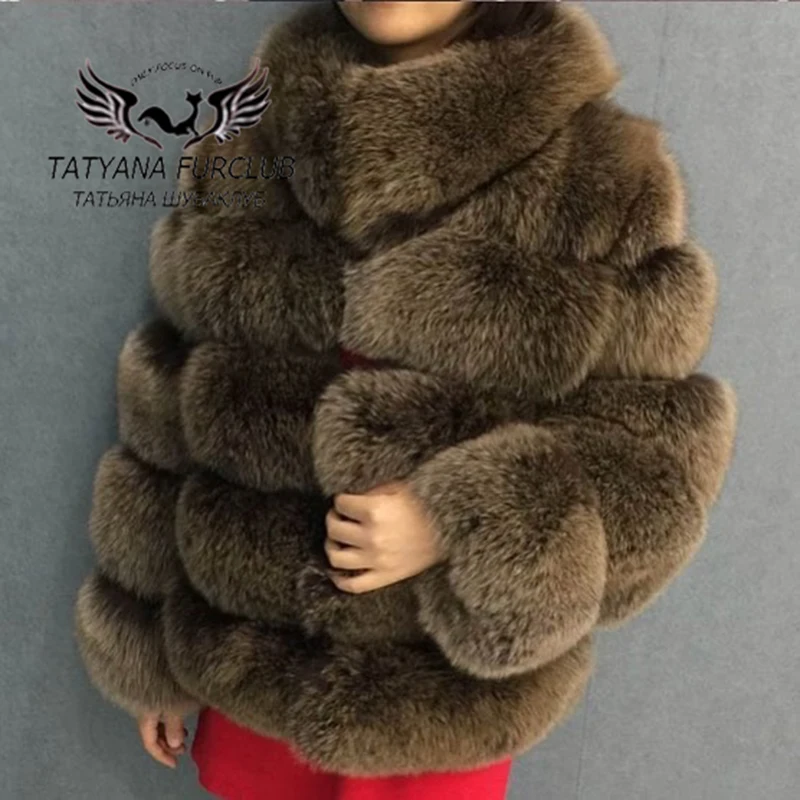Tatyana Furclub натуральное меховое пальто из натурального Лисьего меха, пальто, куртка, модное меховое зимнее пальто для девочек, Женское пальто, большие размеры, можно изготовить по индивидуальному заказу