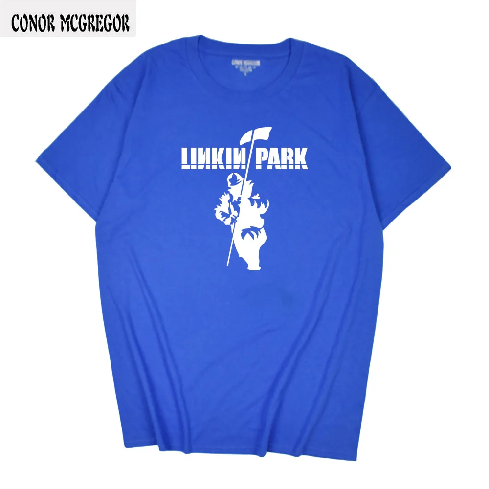 2018 XS XXL Мужская футболка в стиле рок с принтом Linkin Park коротким рукавом и круглым