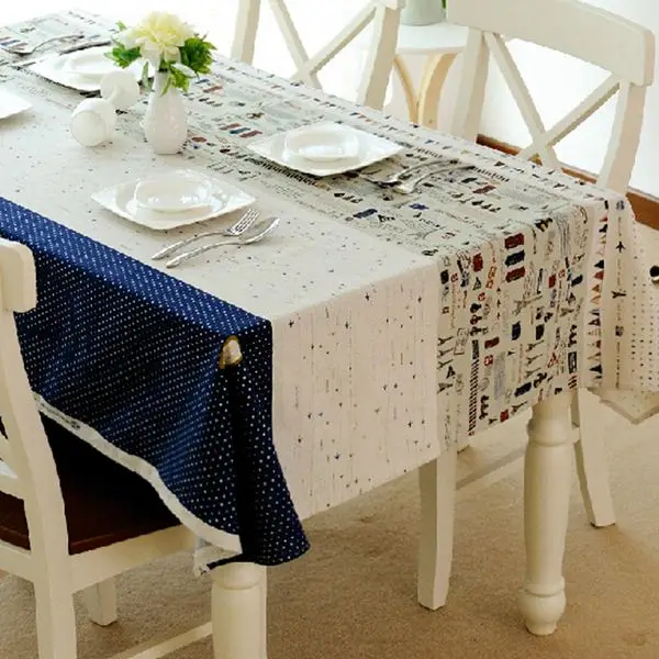 Скатерти Льняные в средиземноморском стиле с принтом|tablecloth cloth|tablecloth christmastablecloth