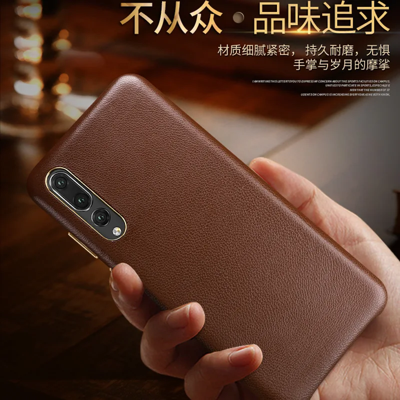 Для huawei P20, бренд, Настоящая Натуральная Детская кожа, чехол на заднюю панель, чехол для телефона из овчины, сумки из овечьей кожи для huawei P20 Pro