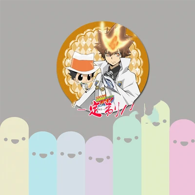 ZXFJXR 58 мм анимационный значок HITMAN REBORN!Sawada Tsunayoshi Gokudera Hayato Yamamoto Takeshi Lambo значок|Броши|
