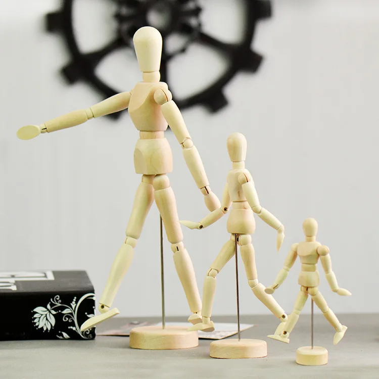 Деревянный манекен с подвижными конечностями модель человеческого манекена для