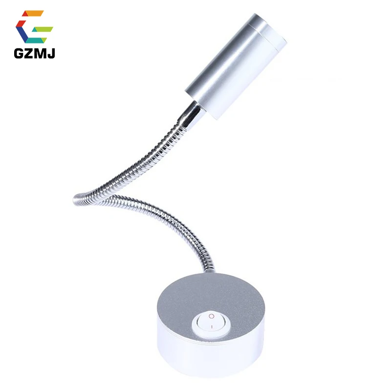 

GZMJ Led Wall Light Lamps Fixtures Flexible Hose Silver Wall Lamps pipe Led Light Arm Lights for Home Lgihting Sconce Luminaria