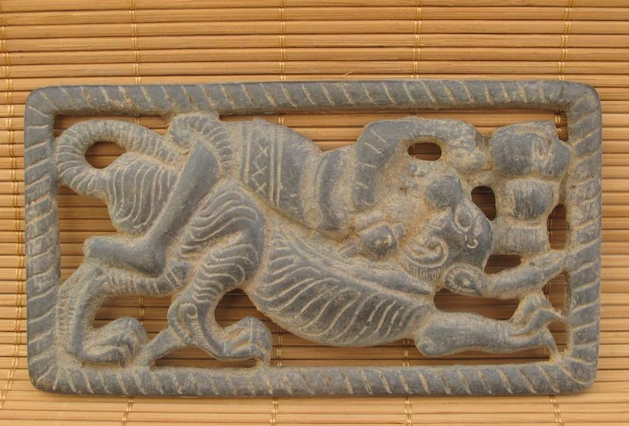 Китайская народная сборная старинная бронзовая медная статуя охотника на