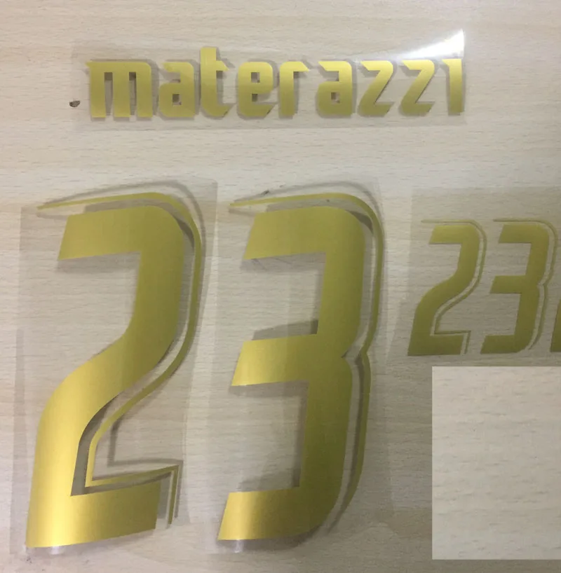 2006 Италия № 23 бренд MATERAZZI можно настроить любое золото печатный номер|Заплатки| |