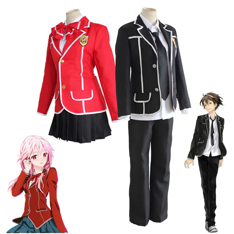 Аниме надпись Guilty Crown GC Косплей Inori Yuzuriha Ouma Shu Kuhouin Arisa костюм Школьная форма наряд