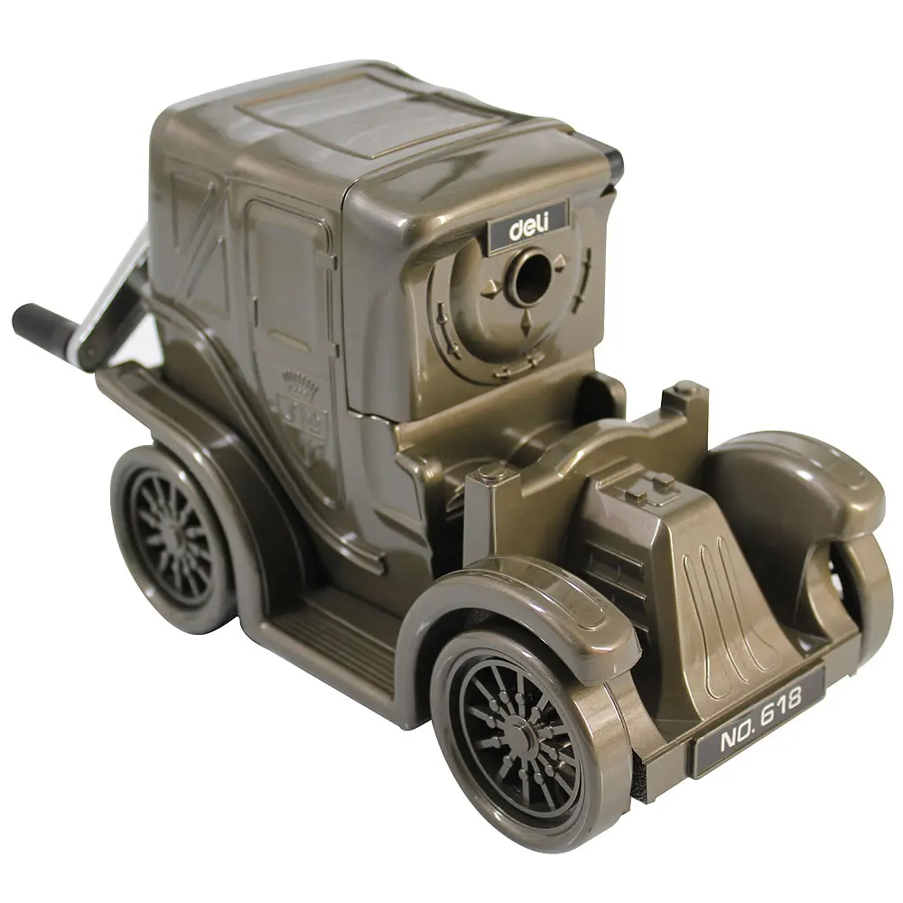 

deli 0618 pencil sharpener classical vintage old car pencil sharpener pen plane webworm adjustable pencil machine
