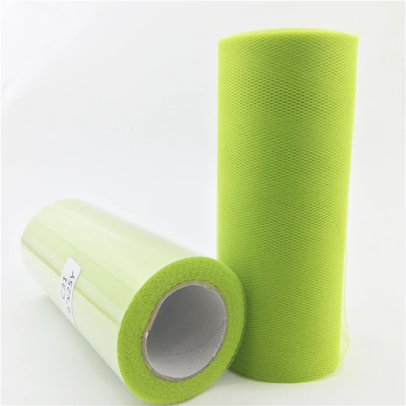 apple green Фатиновая юбка-пачка из органзы в Рулоне 25 ярдов 15 см, праздничная фатиновая юбка-пачка из органзы для девочек, вечерние украшения для девочек - Цвет: apple green