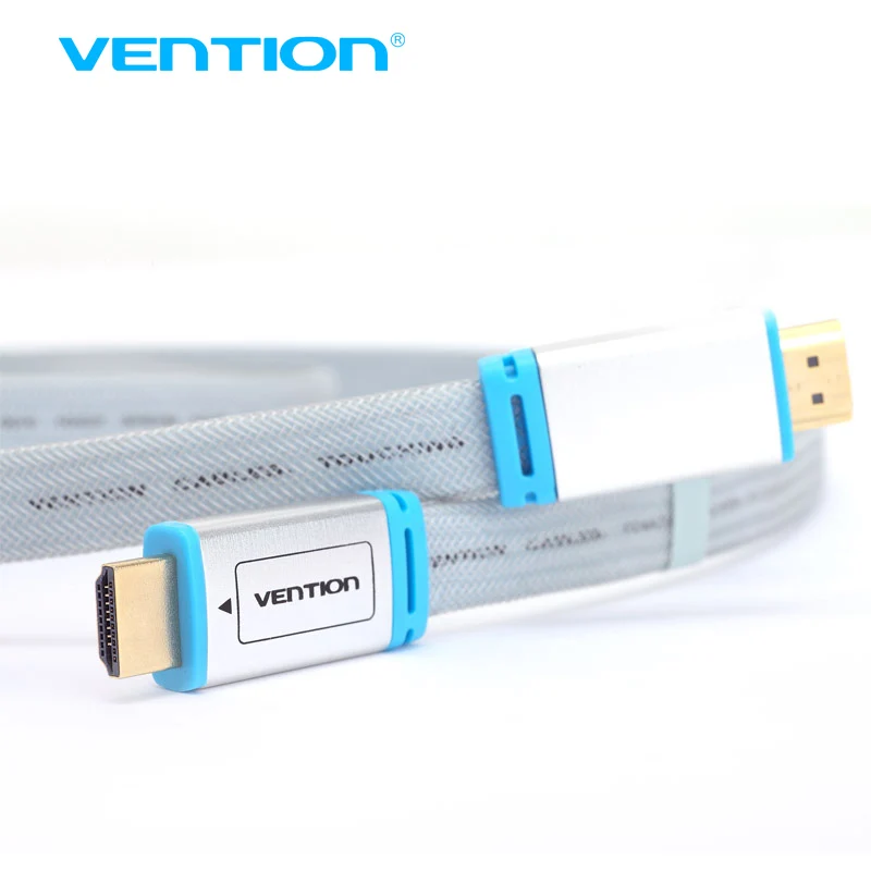 Плоский кабель HDMI Vention с металлической головкой штырь 2 0 в 3D 1080P для ПК HDTV PS3 Xbox