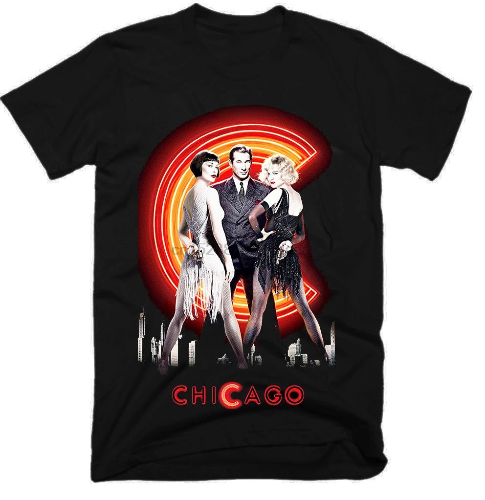 Chicago Movie Мужская забавная футболка уличная мода футболки с крутым логотипом