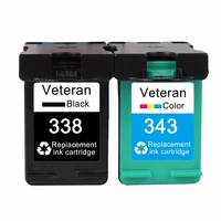 remanufactured ink cartridge replacement for hp 338 343 for hp338 hp343 deskjet 5740 6520 6540 6840 photosmart 2610 8150 printer