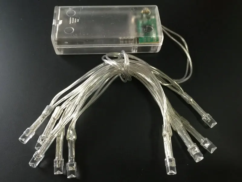 2 шт./лот 1 м 10LED AA батарея управляемая сказочная гирлянда светодиодные мигающие