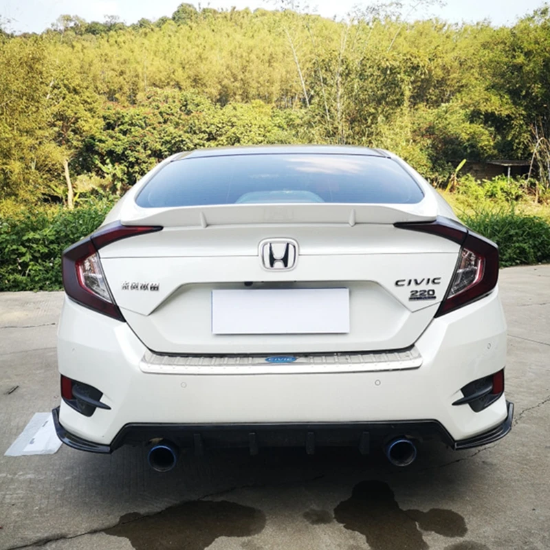 ABS sports Car Rear Trunk Spoiler Wing For HONDA Civic 10 2016 2017 no drilling needed | Автомобили и мотоциклы