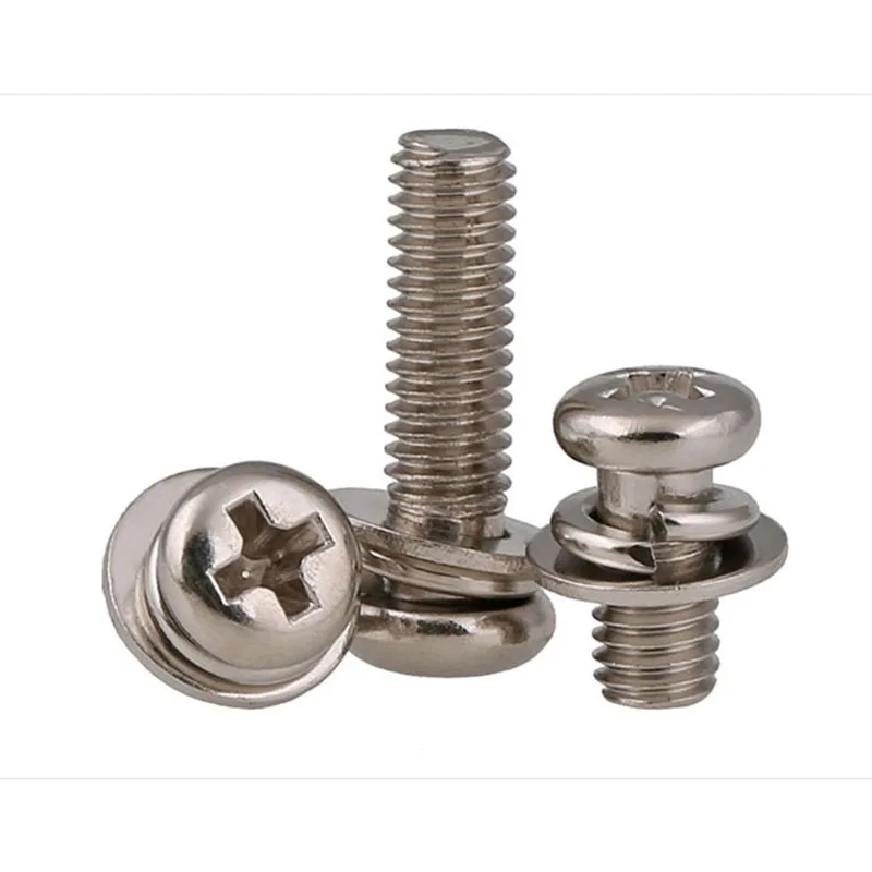 M2 M2.5 M3 M4 Никель-покрытием с круглой головкой Винт цилиндрической скругленной три