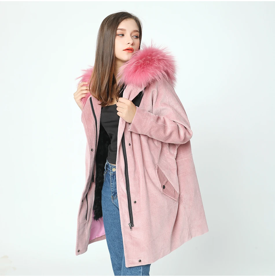 OFTBUY, новинка, зимняя куртка, пальто, женская парка, шуба, вельвет, натуральный мех енота, воротник, теплый, толстый, мех ламма, шерстяная подкладка, парки