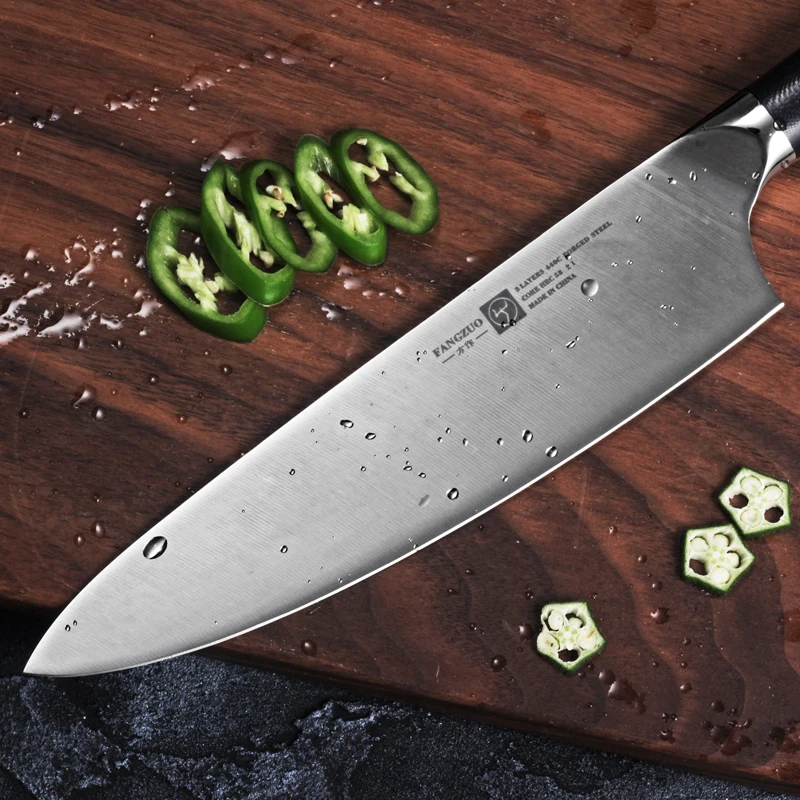 FANGZUO кухонный шеф-нож для приготовления пищи G10 ручной нож 8 дюймов Германия 1 4116