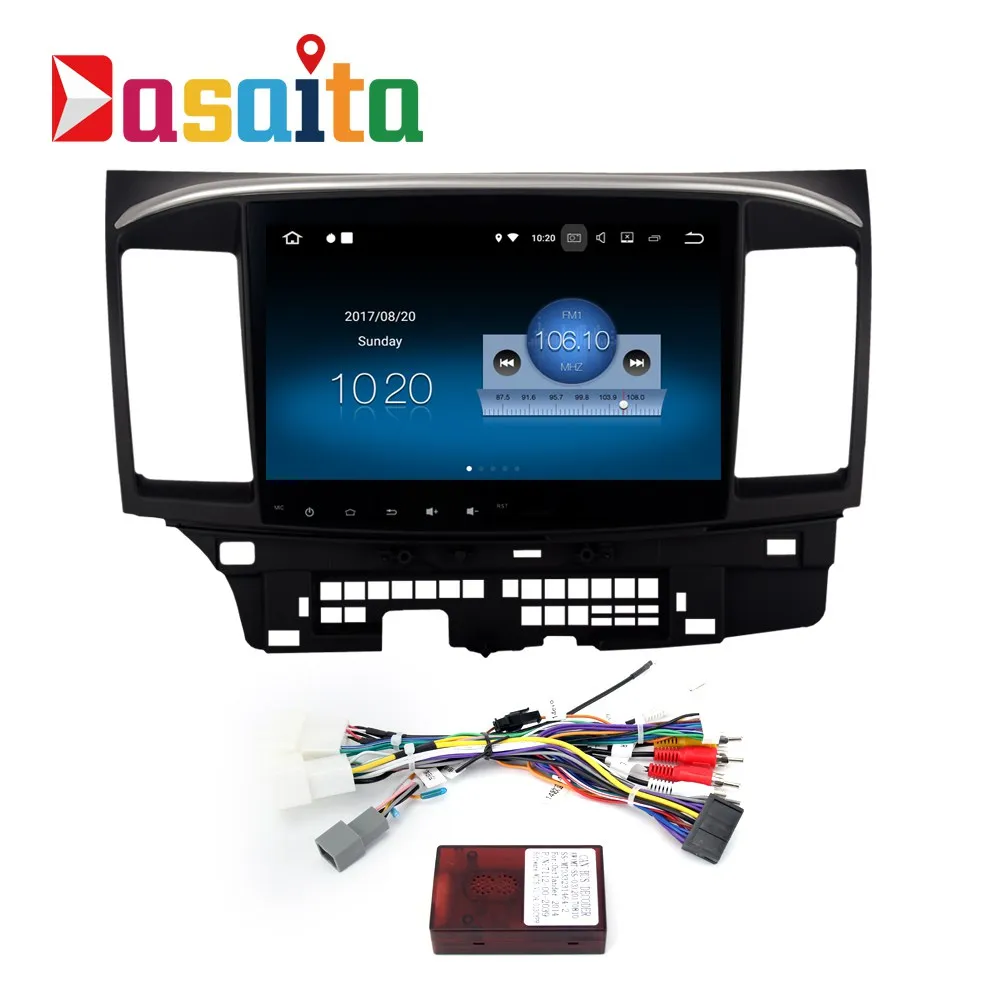 with 07-13 canbus Dasaita автомобильные аксессуары Android 9,0 автомобиль 1 din радио плеер gps Navi с 10," Мультимедиа HD сенсорный экран для Mitsubishi Lancer - Цвет: with 07-13 canbus