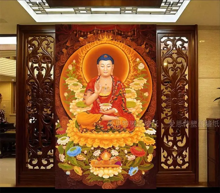 Фото на заказ 3D Sakyamuni Будда роспись буддистская вера гостиная спальня кабинет