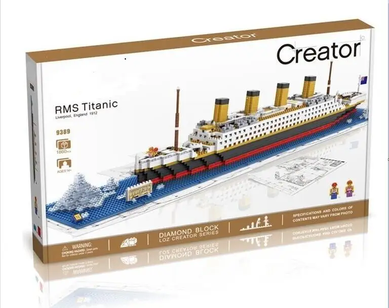 Новый блок город лодка RMS Титаник номер 3D Кирпич любовь детские образовательные