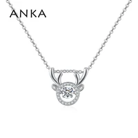anka cute deer pendant necklace with aaa cubic zirconia exquisite elk cz best necklace for christmas gift 133899