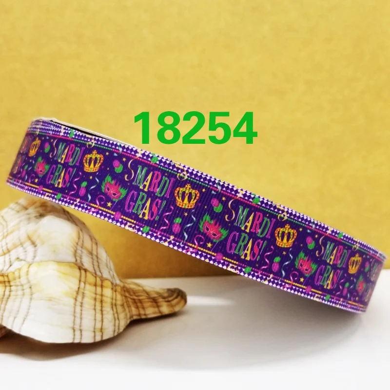 18254 50 ярдов в Размер напечатанный grosgrain ленты 18255 - Цвет: 18254