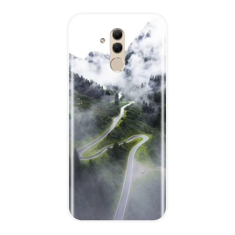 Мягкий силиконовый чехол для телефона Huawei Mate 20 10 9 Lite Mountain Travel Cloud Green задняя крышка