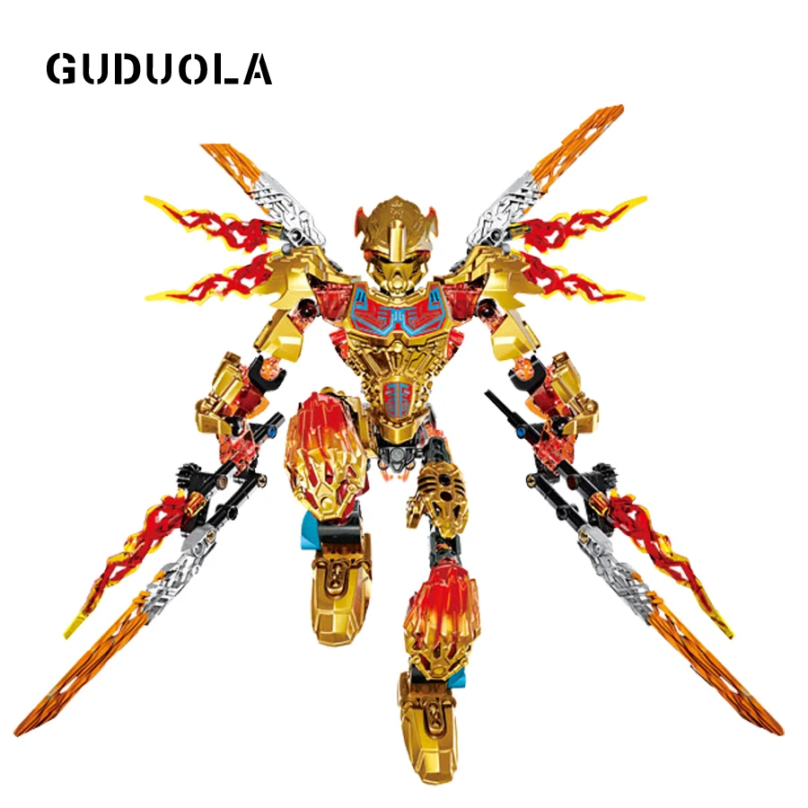 

Guduola BIONICLE 209pcs Tahu Ikir action figures 612-4 Building Block toys Compatible BIONICLE best gift for boy