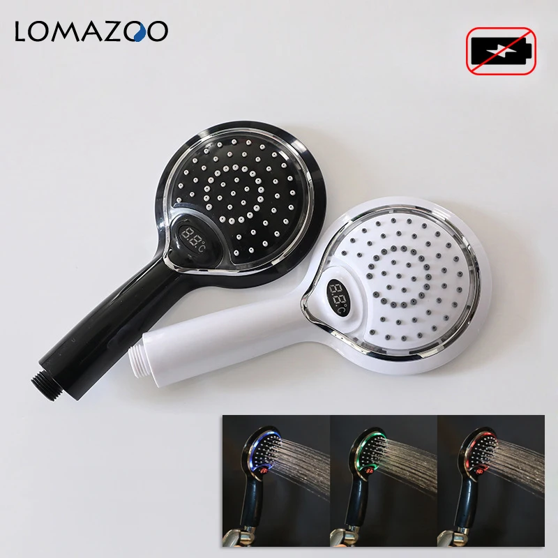 LED Душевая Головка 3 Цвета SPA с Цифровым Дисплеем Температуры и Экономией Воды.