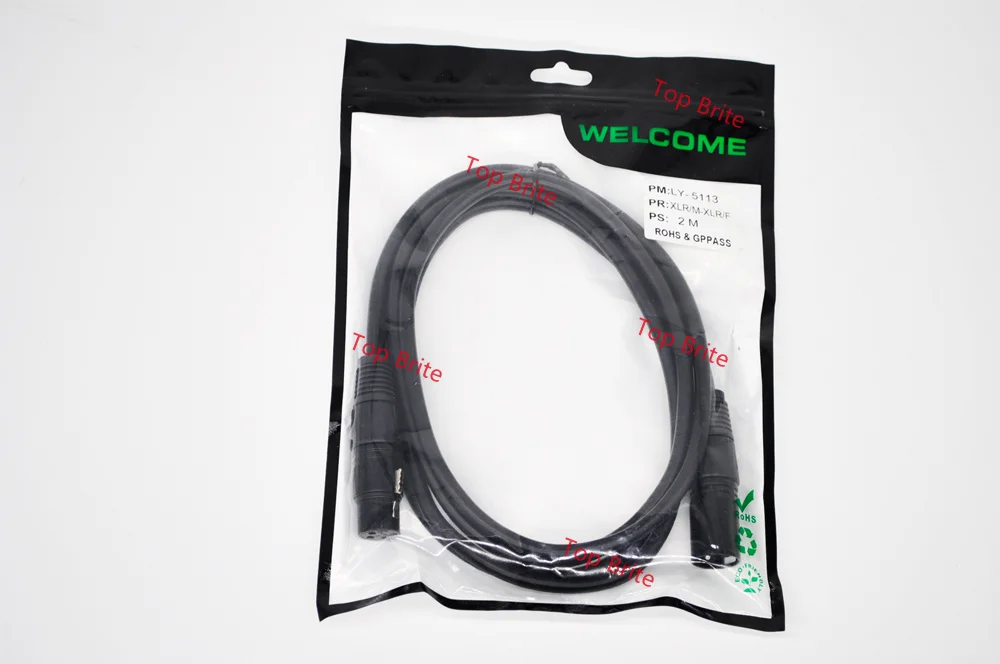 Высококачественный кабель DMX512 длиной 2 метра 3 контактный для подключения